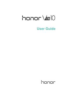 Huawei Honor View 10 manual. Tablet Instructions.